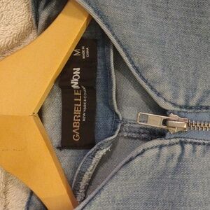 New York & Company Light Blue Women's Jeans Overalls Dress